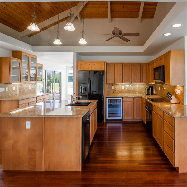 Customized Long Lasting Modular Solid Wood Kitchen Cabinet