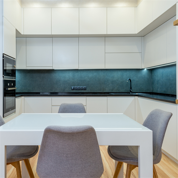 Simple Style U Shaped Large Storage Lacquer Kitchen Cabinet