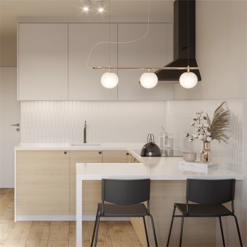 Minimalist Long Lasting Waterproof Melamine Kitchen Cabinet