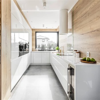 High Gloss Modular White PVC Kitchen Cabinet